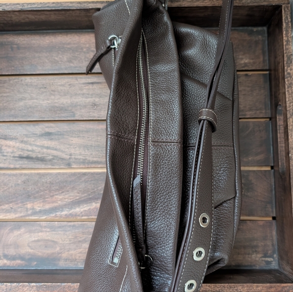 Coach Dark Brown Leather Shoulder Bag - Picture 5 of 5